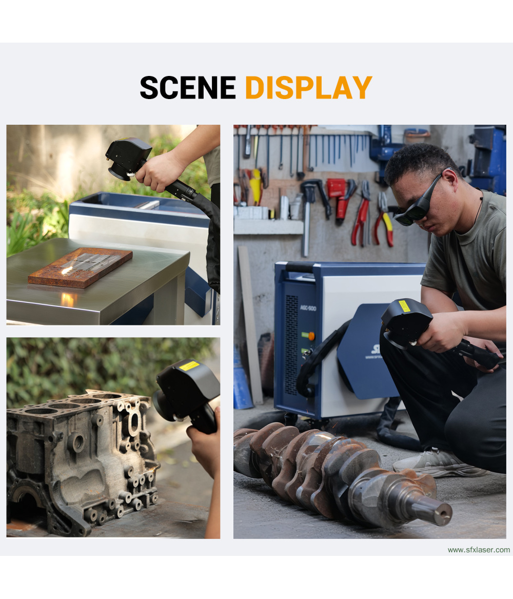 US Stock SFX AGC 300W 500W Air Cooled Pulse Laser Cleaning Machine High Precision Laser Rust Paint Coating Remover US Stock SFX AGC 300W 500W Air Cooled Pulse Laser Cleaning Machine High Precision Laser Rust Paint Coating Remover